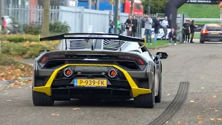 Lamborghini Huracan STO with Akrapovic - LOUD Revs, Accelerations and GLOWING HOT EXHAUST!