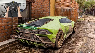 Rebuilding Lamborghini Huracan EVO - Forza Horizon 5 (Steering Wheel + Shifter) Gameplay