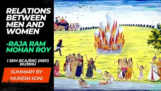 #1st sem bcabsc#bu #bnuvideos #Relations between men and women#Raja Ram Mohan Roy