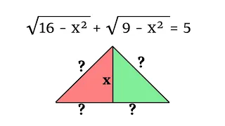 Believe in geometry, not squaring both sides | @thenumberverse