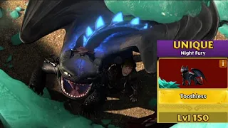 Toothless Max Level 150 Titan Mode - Night Fury - Dragons:Rise of Berk New Update