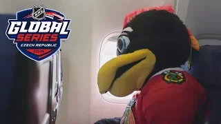 Gritty & Tommy Hawk Almost Miss Flight: NHL Global Series Spot | Chicago Blackhawks