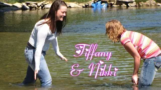 Tiffany and Nikki having fun up the creek