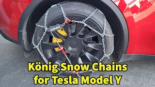 König Snow Chains for Tesla Model Y #tesla