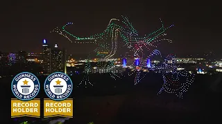 2x GUINNESS WORLD RECORD Drone Show! (1,600 Drones)