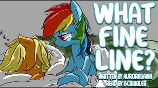 Pony Tales [MLP Fanfic Reading] What Fine Line? (ROMANCE/SAUCY - APPLEDASH)