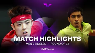 Highlights | Dang Qiu vs Sathiyan Gnanasekaran | MS R32 | WTT Champions Macao 2022