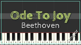 Ode To Joy | Beethoven | C Major Easy Piano