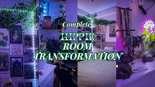 COMPLETE AESTHETIC ROOM TRANSFORMATION | Hippie & Pinterest inspired