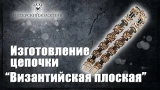 Изготовление цепочки Византийская плоская | Making a Byzantine chain | Плетение Волчий хвост