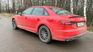 AUDI A4 в 249 сил покоряет трассу - не без приключений