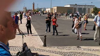 Street guitarist Lisbon Padrão dos Descobrimentos