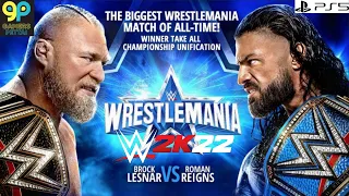 🔴WWE 2K22 WrestleMania 38 Roman Reigns vs Brock Lesnar Gameplay | PS5