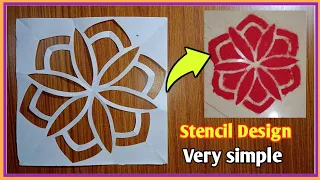 Beautiful stencil design | Rangoli paper cutting | Indian craft