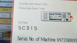 how to solution error message SC 315 in ricoh 2550/2551/2050