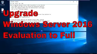 How to upgrade window server 2016 evaluation to full version