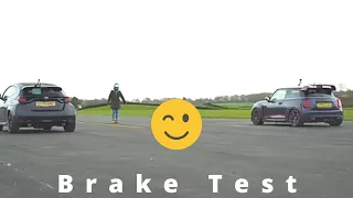 😥Brake Test:- Toyota GR Yaris v MINI GP .