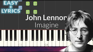 John Lennon - Imagine EASY Piano Tutorial + Lyrics