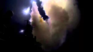 Запуск ракет "Земля-Земля" Сирия 2015 Russia vs ISIS