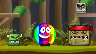 Rainbow Bowtie Ball vs Wood Boss - All Levels - Desert Hills - Gameplay Volume 2