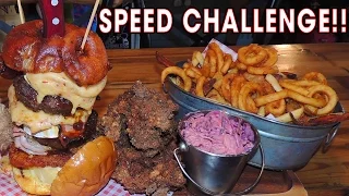 Pattersons' Fried Chicken and Cheeseburger Challenge!!