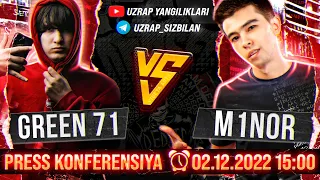 GREEN 71 VS M1NOR | PRESS KONFERENSIYA | UZRAP VERSUS