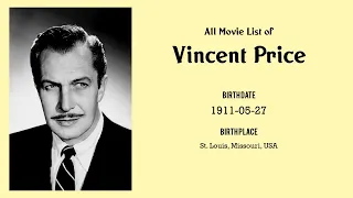 Vincent Price Movies list Vincent Price| Filmography of Vincent Price