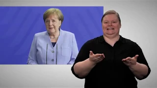 In Gebärdensprache: Kanzlerin Merkel zur Corona-Pandemie und Ostern (DGS)