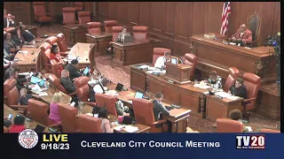 Cleveland City Council Meeting, September 18, 2023