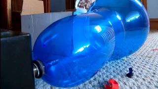 balloons go BANG on electric pump for paint sprayer