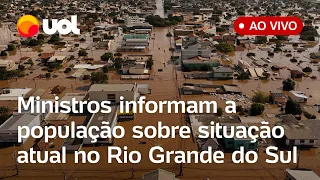 Inundações no Rio Grande do Sul: Ministros falam ao vivo sobre situação no estado e medidas de ajuda