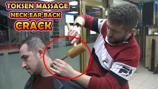 ASMR TURKISH BARBER & NECK, EAR, BACK CRACK & head,ear,toksen,arm,face,neck,foot, leg,back massage