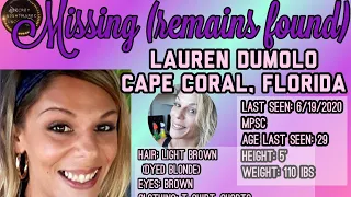 MISSING: Lauren Dumolo: Remains found
