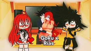 😈🐉Goku y Rías reaccionan a ellos 🐉😈 (Ship) Leer descrip.