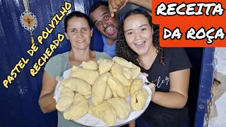 VEJA COMO FAZER O VERDADEIRO PASTEL DE POLVILHO FRITO RECHEADO COM CARNE🍖RECEITA FÁCIL E SABOROSA