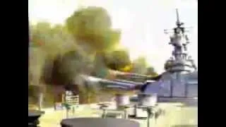 Мега залп американского линкора / Mega volley American battleship