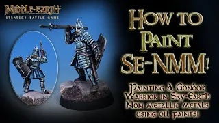 How to paint Sky Earth NMM with oils on a Minas Tirith Spearman