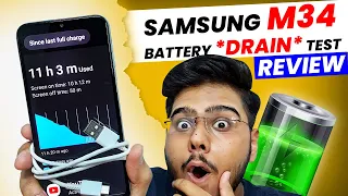 Samsung M34 5G Battery Drain Test|6000 mAh, Battery Backup, Amazing SOT