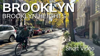 NEW YORK CITY Walking Tour [4K] - BROOKLYN - BROOKLYN HEIGHTS (Short Video)