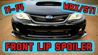 Front Lip Spoiler WRX/STI | How To Install Tutorial | 2011 2012 2013 2014