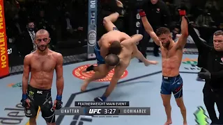 UFC Calvin Kattar Destroyes Giga Chikadze Full Highlights