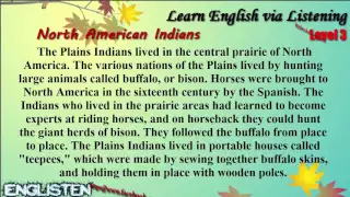 Unit 52 North American Indians Learn English via Listening Level 3