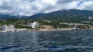 Экскурсия вид с моря. Ялта - Гурзуф. Крым. Часть 1 . Crimea black sea