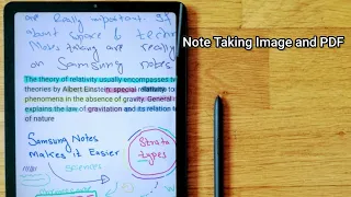 Samsung Tab S6 Lite Notes Taking Image and PDF - S Pen