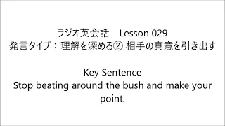 ラジオ英会話　Lesson 029 2023/5/18