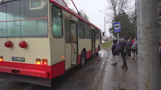 Lithuania, Vilnius, Nemenčinės plentas trolleybus stop