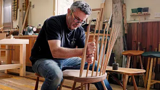 The Process of Making a Windsor Chair From Scratch! A True Master at Woodworking!