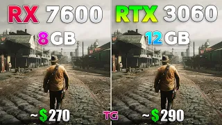 RX 7600 vs RTX 3060 - Test in 10 Games