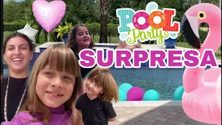 FIZEMOS UMA POOL PARTY SURPRESA PARA A FABI- Ft Poliana Landim e Fabiana Landim