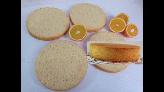 Always smooth ORANGE CHIFFON sponge CAKE! Without separating the EGGS! It always works ! delicious